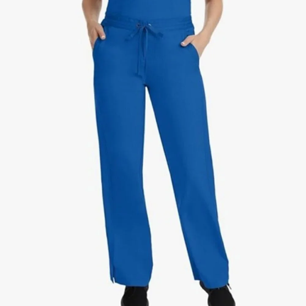 Healing Hands Tori Scrub Pants Womens Medium Blue Good Yoga Purple Label